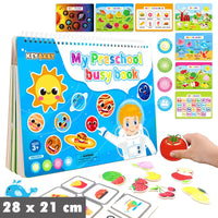 Busy Book: Preschool Learning Activity Folder, Themed with Colorful Pages, Educational Book for Children.