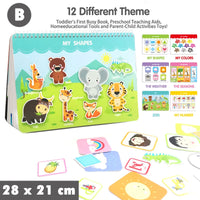 Busy Book: Preschool Learning Activity Folder, Themed with Colorful Pages, Educational Book for Children.