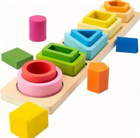 Wooden Shape Sorter Toy for Kids.