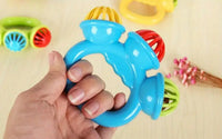 Baby rattle, colorful hand grip toy for baby.