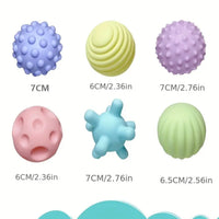 Soft textured ball for young children. Sensory development and tactile exploration.