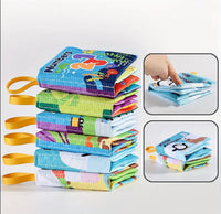 Package of 6 Cloth Books for Babies Early Learning Stimulation Books.