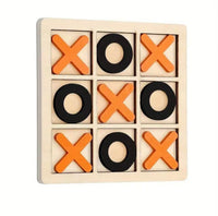 Wooden Tic Tac Toe Board, Classic XO Table Game Toy, Educational Toys, Random Color.