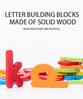 Wood Spelling Words Game Letter Recognition Card Montessori Puzzle STEM Early Educational Toy for Age 3+ Boys & Girls.