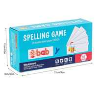 Wood Spelling Words Game Letter Recognition Card Montessori Puzzle STEM Early Educational Toy for Age 3+ Boys & Girls.