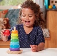 Wooden Stacking and Sorting Ring - 8 Pieces.