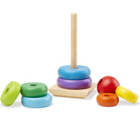 Wooden Stacking and Sorting Ring - 8 Pieces.