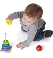 Wooden Stacking and Sorting Ring - 8 Pieces.