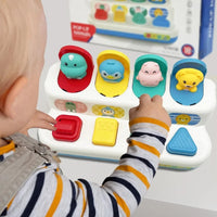 Early Development Pop-Up Cause and Effect Toy, Interactive Learning Toy with Animals and Vehicles.