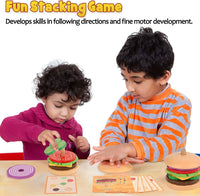 Montessori toys for fake food simulation, stackable building blocks