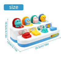 Early Development Pop-Up Cause and Effect Toy, Interactive Learning Toy with Animals and Vehicles.