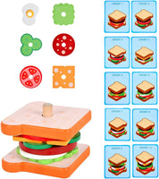 Montessori toys for fake food simulation, stackable building blocks